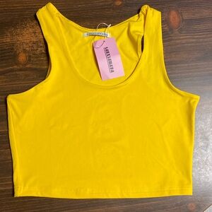 New With Tags Yellow Crop Top Size Medium